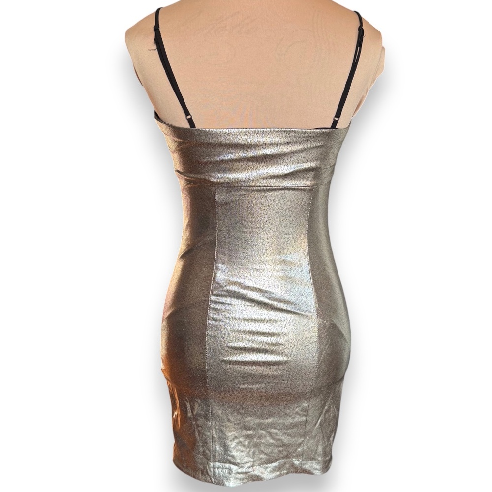 FOREVER 21 metallic gold bodycon dress size S - Picture 3 of 9